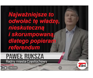 Radny Ruksza: „Nasze stanowisko jest takie – PiS POPIERA REFERENDUM”